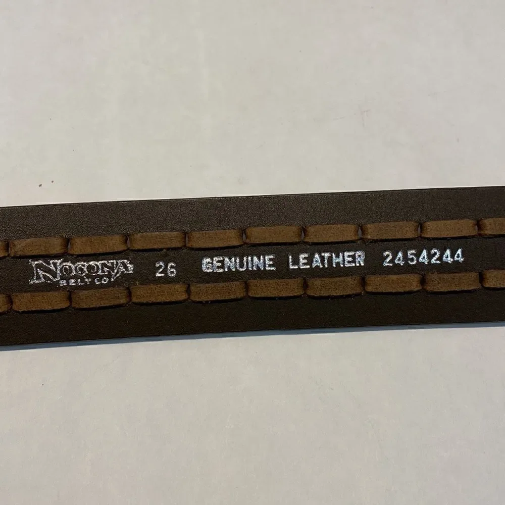 NEW Nocona Leather Belt Brown Size 26 Woven Braided 2454244